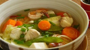 Sup bening  resep sup jamur tiram putih kuah bening